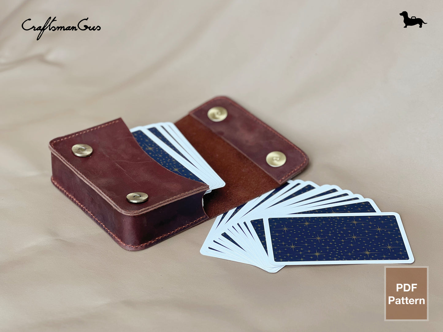 Leather Tarot Deck Case Pattern PDF | DIY Tarot Box Template