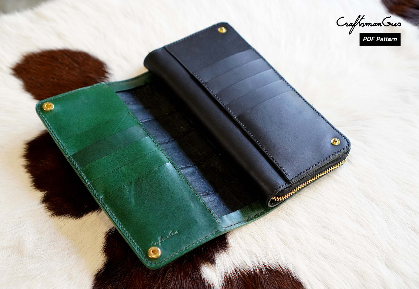 Continental Zipper Wallet Pattern