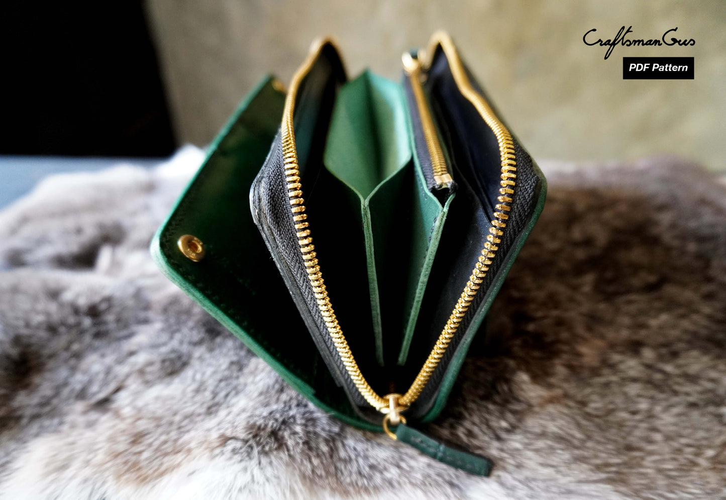 Continental Zipper Wallet Pattern