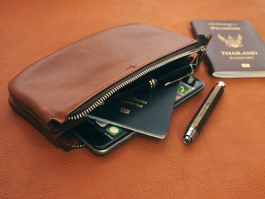 Leather Double Pocket Clutch Pattern