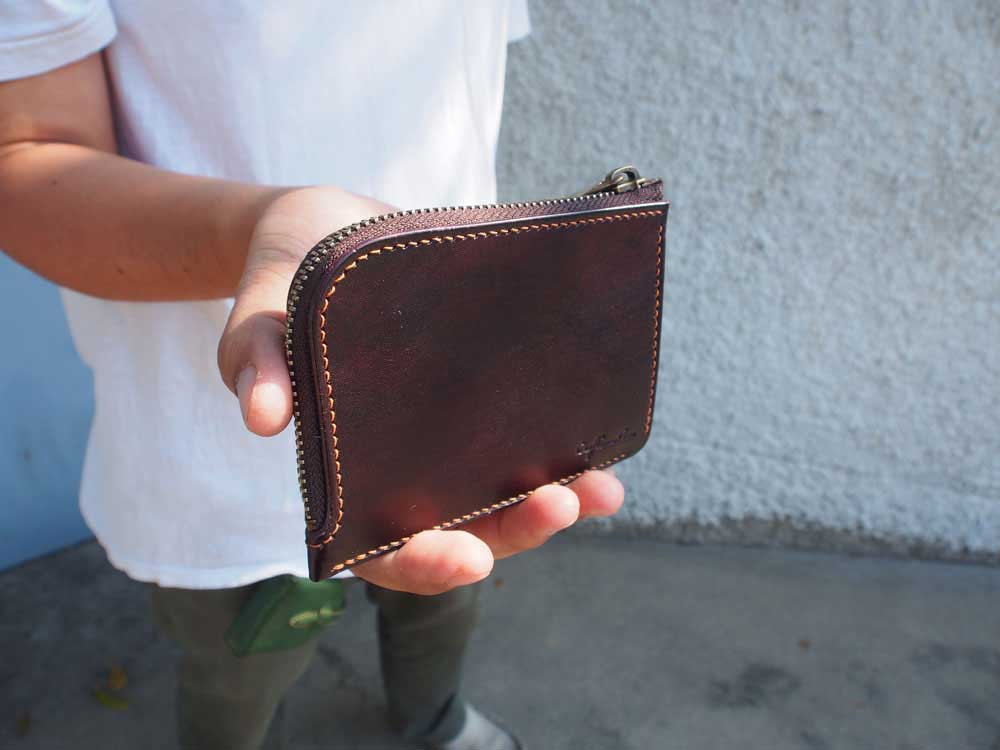 Leather Simple Zipper Wallet Pattern
