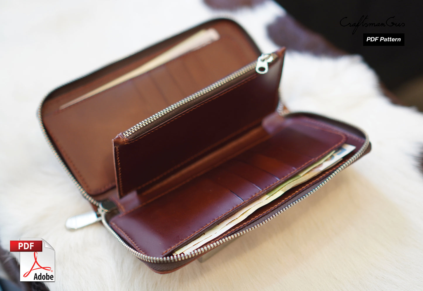 Long Zipper Wallet Pattern
