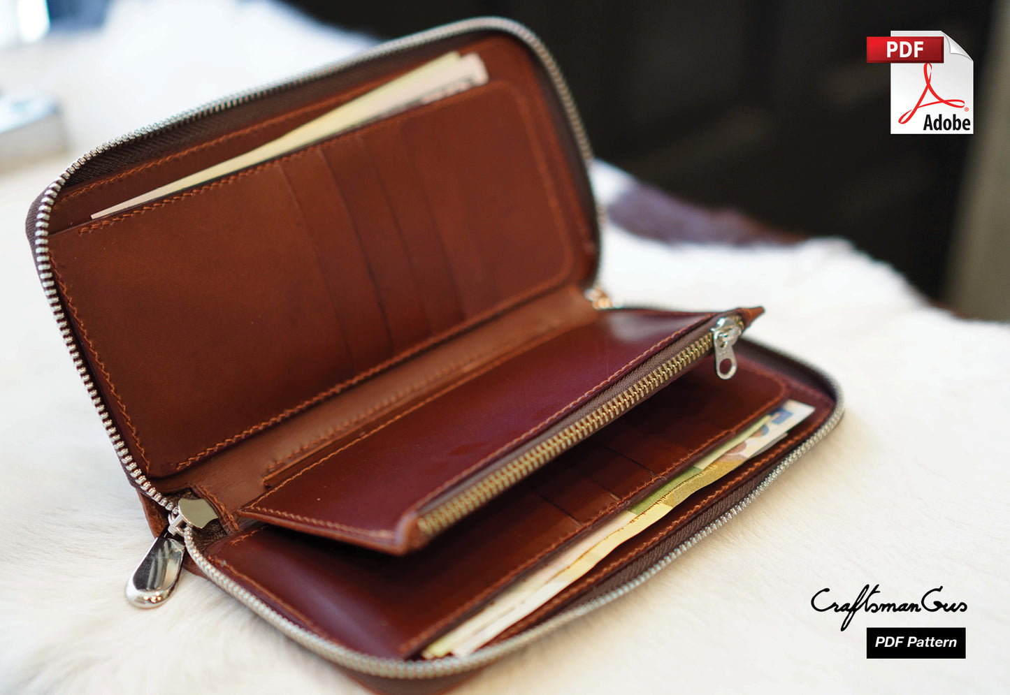 Long Zipper Wallet Pattern