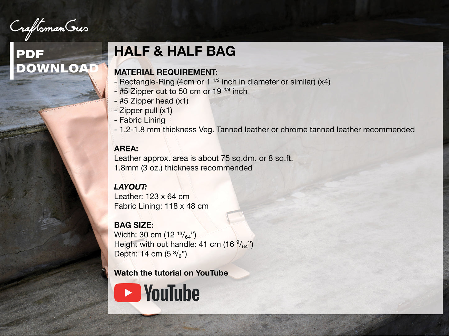 Half & Half Bag Pattern