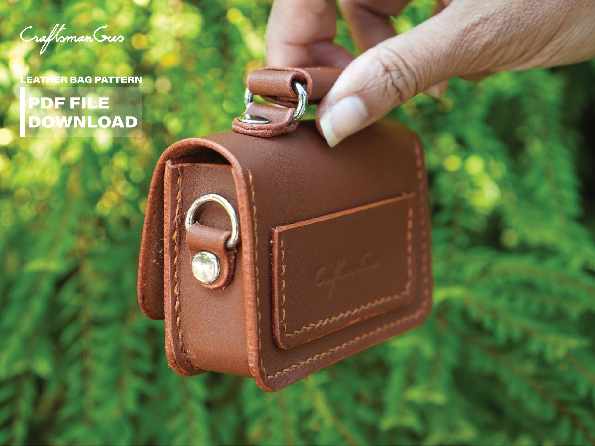 Micro Satchel Pattern – Leather Bag Pattern - Main Image