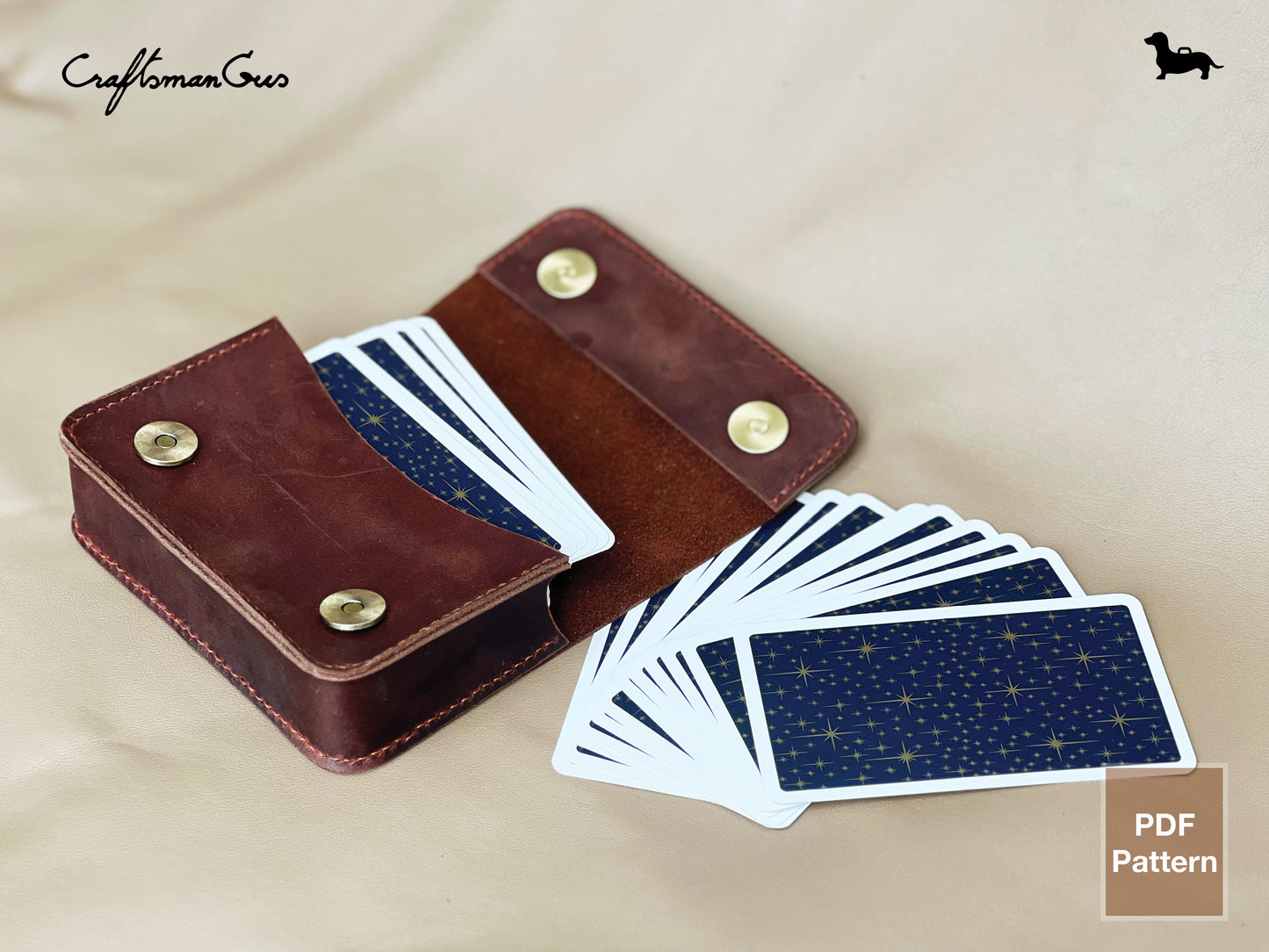 Leather Tarot Deck Case Pattern PDF | DIY Tarot Box Template