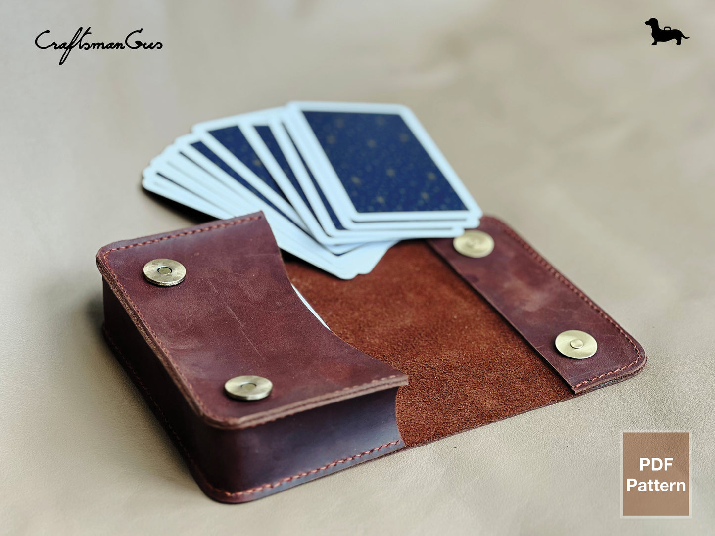 Leather Tarot Deck Case Pattern PDF | DIY Tarot Box Template