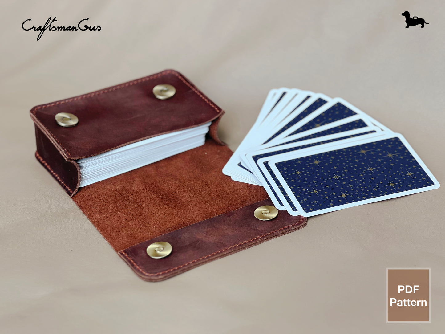 Leather Tarot Deck Case Pattern PDF | DIY Tarot Box Template