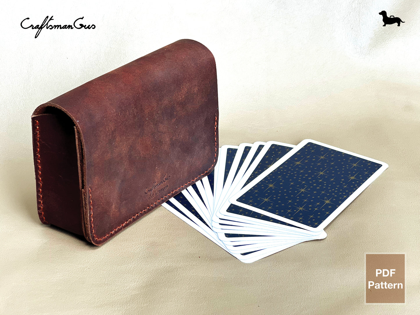 Leather Tarot Deck Case Pattern PDF | DIY Tarot Box Template