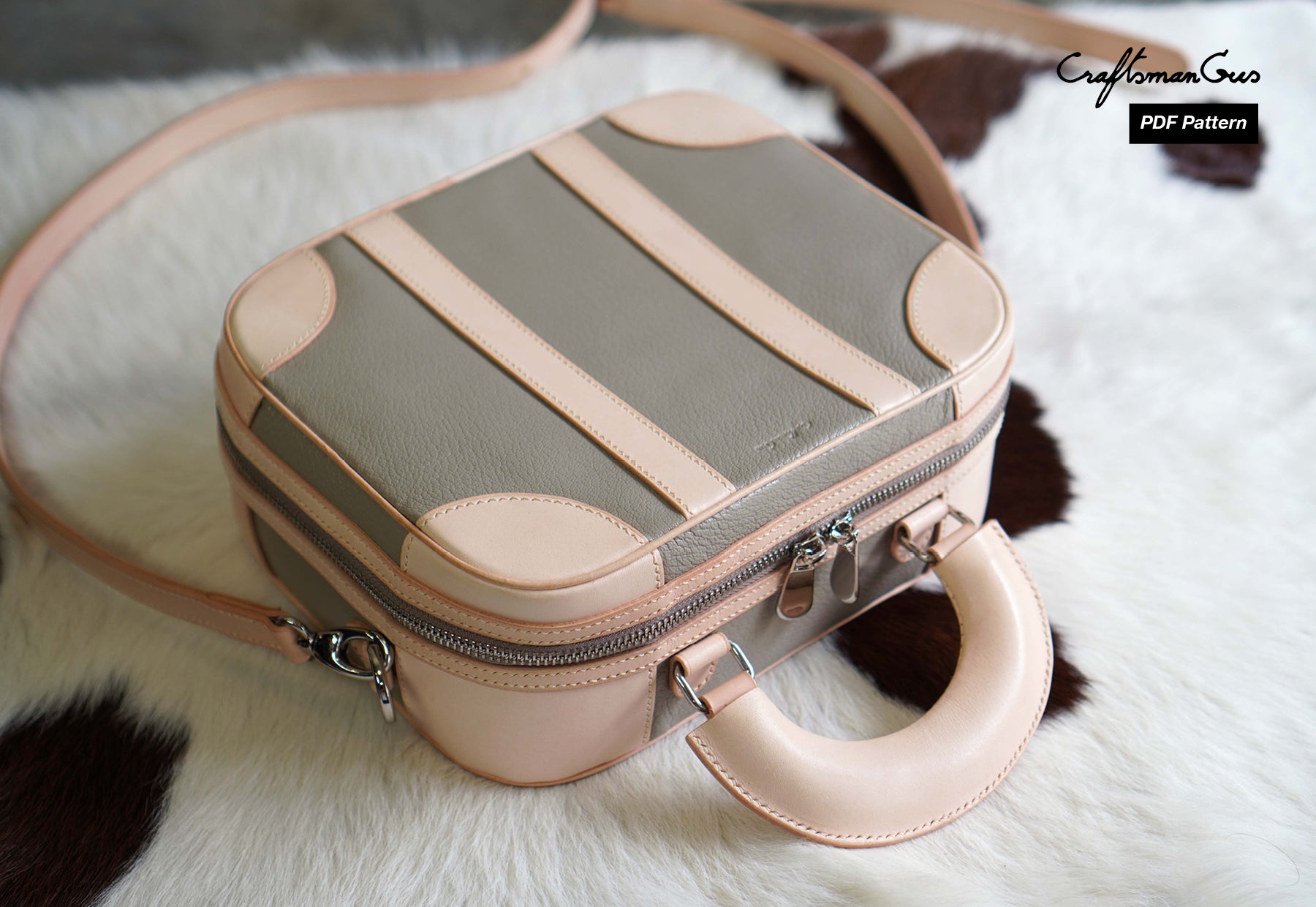 Leather Bag Pattern PDF Files: Mini Luggage with How to 