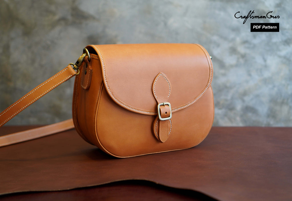 Leather Bag Pattern By Craftsmangus. Download PDF Patterns with VDOs.