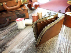 Leather Simple Zipper Wallet Pattern