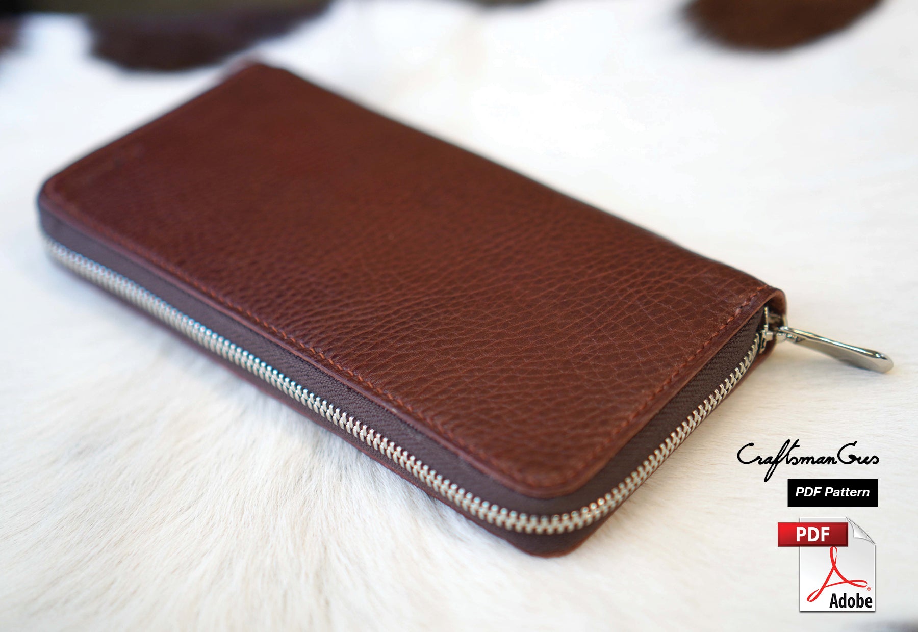 Making Leather Wallet : Long Zipper Wallet #LeatherAddict EP30 